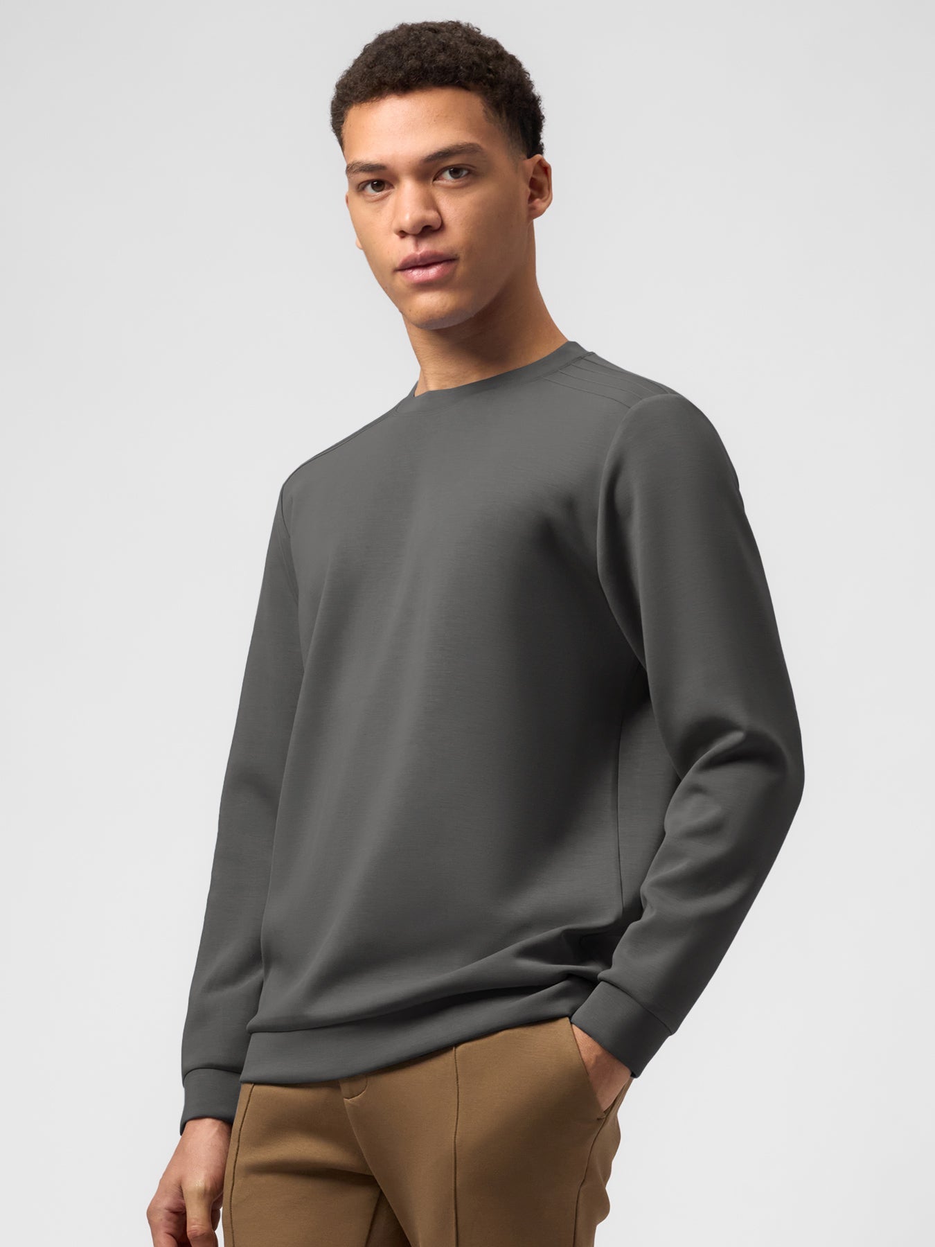 Modal Blend Long Sleeve Tee Shoulder Stitch